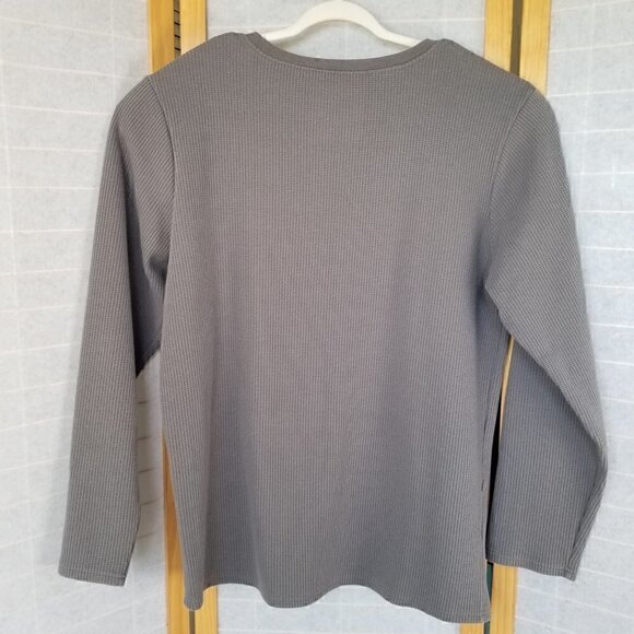 Men's Fan Joy Waffle Texture Long Sleeve T-Shirt Gray Clickbait Size 2XL - Picture 6 of 7